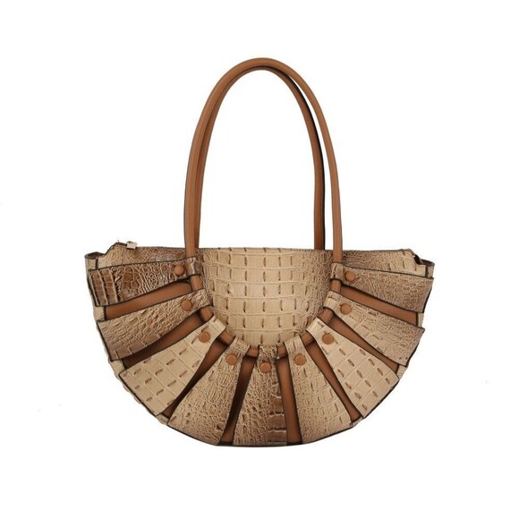 Large Size Croco Top Women Classic Top Handle Satchel Bag - Picture 2 of 3